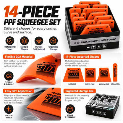 qili 14pcs /Set Car Film Invisible Car Wrap Scraper