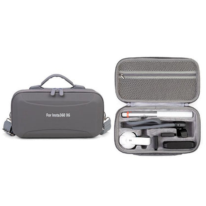 For Insta360 X6 Camera Kit Hard Shell Carrying Case Waterproof Travel Storage Bag with Shoulder Strap