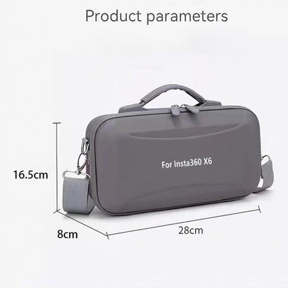 For Insta360 X6 Camera Kit Hard Shell Carrying Case Waterproof Travel Storage Bag with Shoulder Strap
