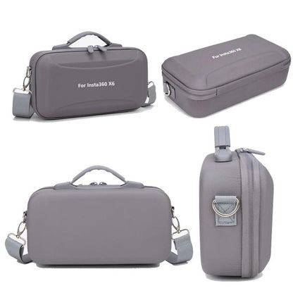 For Insta360 X6 Camera Kit Hard Shell Carrying Case Waterproof Travel Storage Bag with Shoulder Strap