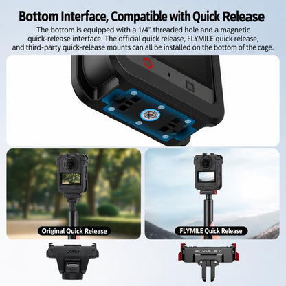 For DJI Osmo 360 / II Flymile Protective Cage Lens Cap Expansion Shell, For DJI Osmo 360 / II