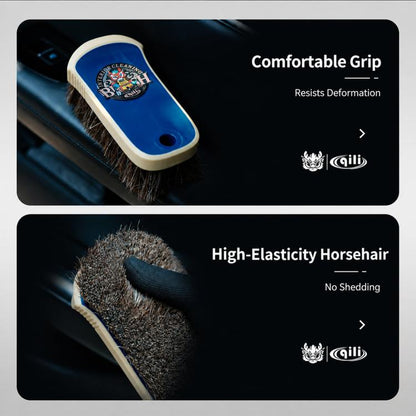 qili Horsehair Brush For Cleaning Automotive Leather Interior Seats