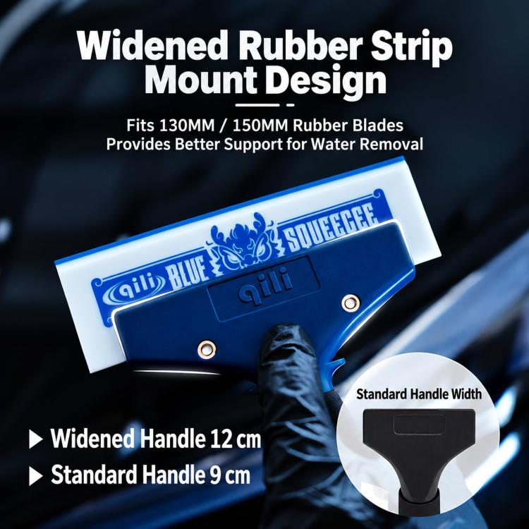 qili Car Window Tinting Tool Double-Layer Rigid Rubber Strip Widened Beef-Tendon Squeegee, 150mm Blue White Adhesive Strip, 130mm Pink White Adhesive Strip