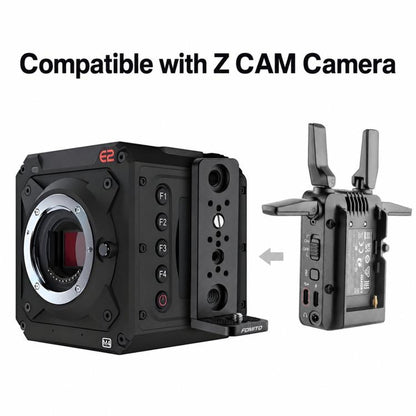 FOMITO For Z CAM Camera Cage Wireless Video Transmitter L-Shaped Bracket Expansion Mount, Stand, Stand + V-shaped Triangular Clamping Plate