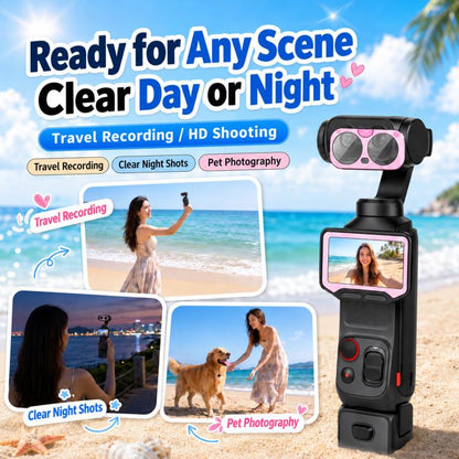 For Insta360 Luna Ultra Cute Screen Protector Tempered Glass Anti-Glare Lens Film Kit