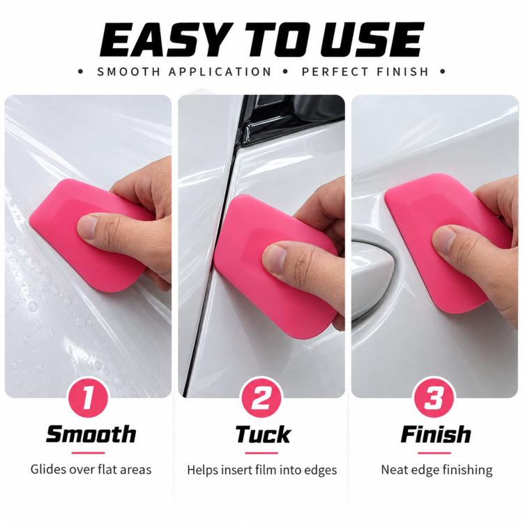 qili Automotive Film Installation Tool Polygonal Squeegee for Gap Tucking and Edge Trimming