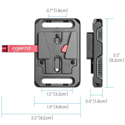 FOMITO VK-03R V-Mount Battery Hanging Plate Photography Expansion Accessory