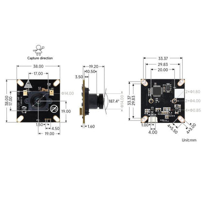 PS5268 2MP M12 Camera Module Type B USB 2.0 Header High Dynamic Range, 35496