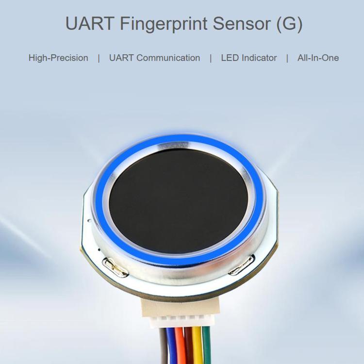 Round-Shaped All-In-One Capacitive Fingerprint Sensor Onboard LED Indicator 192 x 192 Image Pixels, 35671