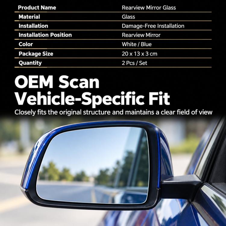For Tesla Model Y Anti-Glare Heated Side Mirror Glass