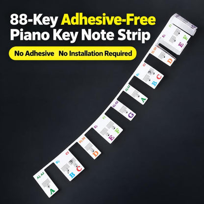 Piano Key Notes Guide 88Keys Removable Piano Notes Label, 88 Keys/Box