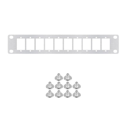 WAVESHARE For HomeRack 10 inch Cabinet Accessories, 0.5U 12-Port Blank Patch Panel, 1U 10-Port Universal Patch Panel, 1U Brush Cable Management Panel, 1U SBC Shelf, 1U Universal Large Shelf with Support Brackets, 1U Blank Panel, 50 PCS/Pack M4x6mm Screws