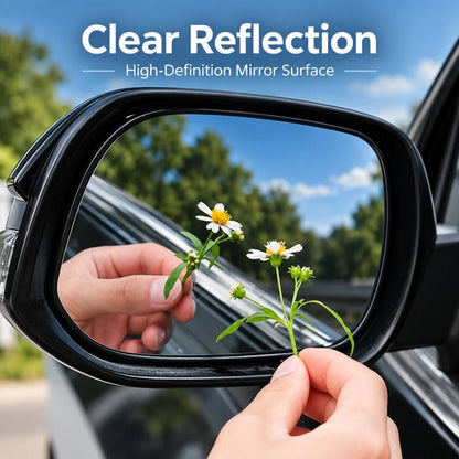 For Tesla Model 3 Wide-Angle Anti-Glare Heated Blue-Tinted Rearview Mirror Lens, White, Blue
