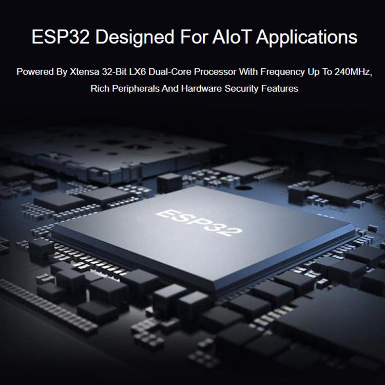 WAVESHARE ESP32 Microcontroller WiFi Development Board 32-Bit LX6 Dual-Core Processor, WROOM-32E-N4, WROOM-32UE-N16, WROVER-E-N16R8, WROVER-IE-N16R8
