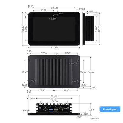 Industrial HMI All-In-One Touch Display Development Board For Raspberry Pi Compute Module 5, Waveshare 7 Inch, Waveshare 8 Inch, Waveshare 10.1 Inch