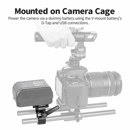 FOMITO V-Mount Plate Clamp With Crab Clamp Portable Tripod Metal Clip, V-Mount Plate Clamp