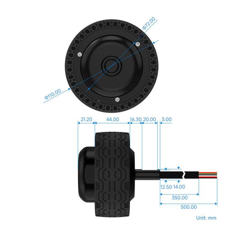 Waveshare DDSM350-CT High-Speed Direct-Drive Servo Motor With Integrated Driver 350rpm, 35594