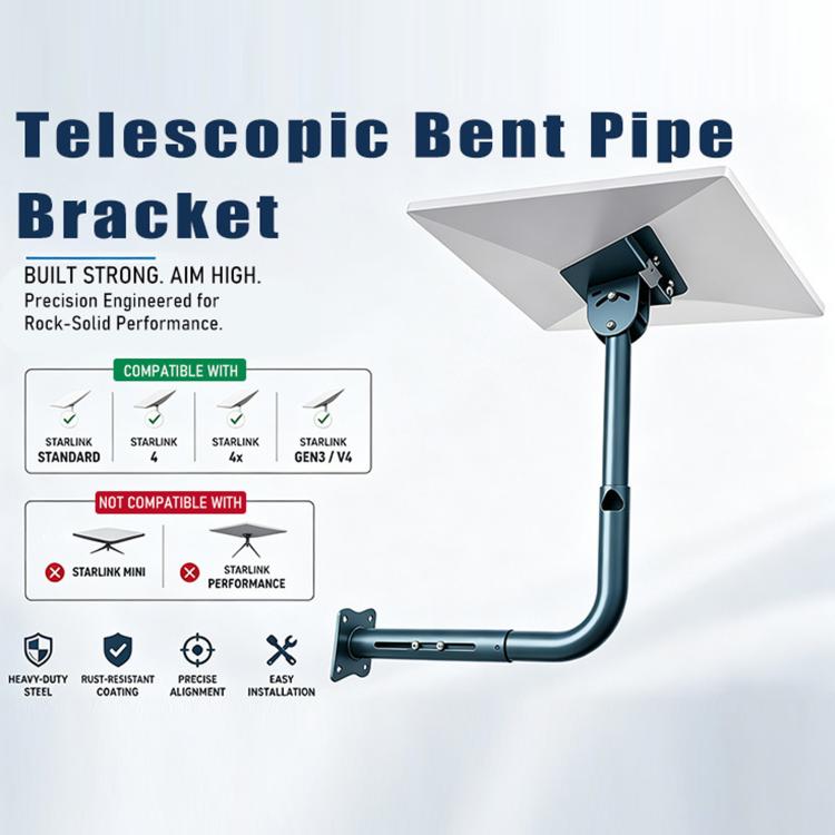 For Starlink Gen 3 Wall-mounted Telescopic Mount Bracket