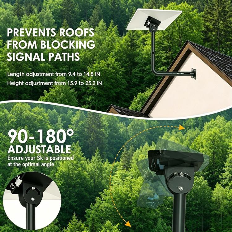 For Starlink Gen 3 Wall-mounted Telescopic Mount Bracket
