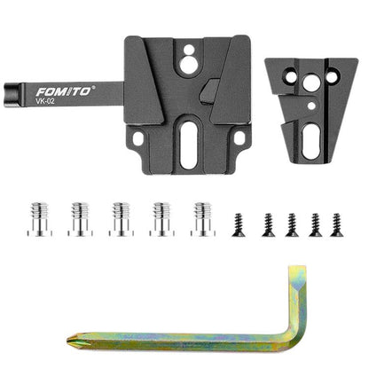 FOMITO VK-02 Camera V-Mount Plate Base Quick Release Plate For Cage Mounting