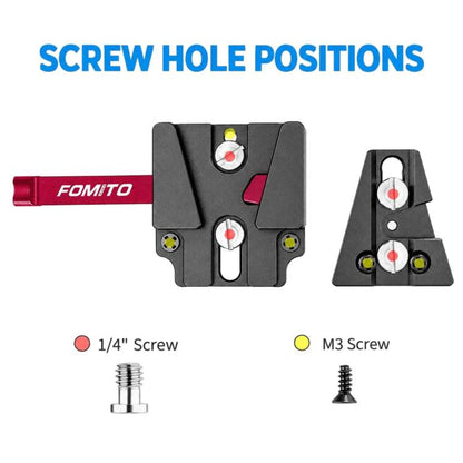 FOMITO VK-02 Camera V-Mount Plate Base Quick Release Plate For Cage Mounting