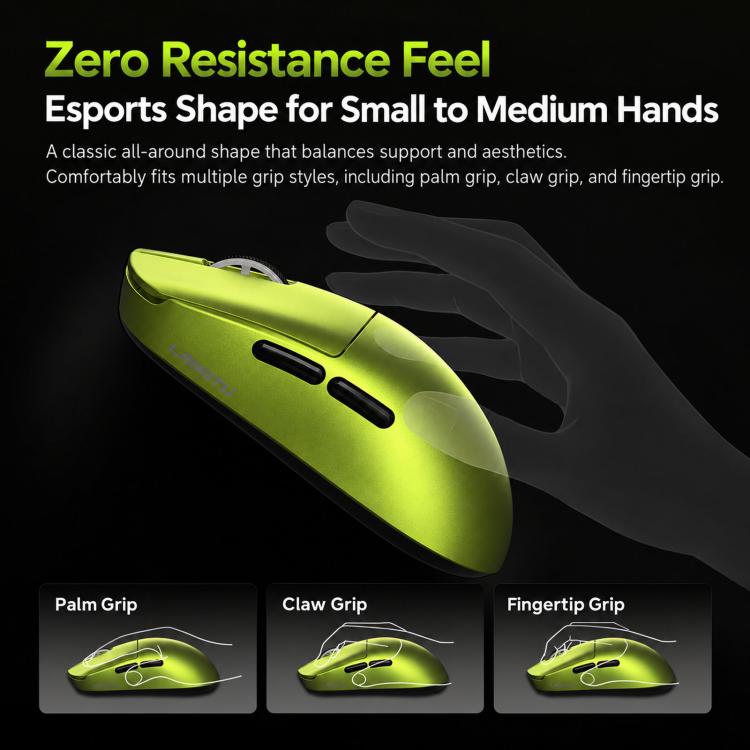 LANGTU Lightweight Tri-Mode Wireless Gaming Mouse, M9 500mAh Dual 1K Black Gold, M9Pro 800mAh Dual 8K Orange, M9Pro 800mAh Dual 8K Purple, M9Ultra 800mAh Dual 8K Green