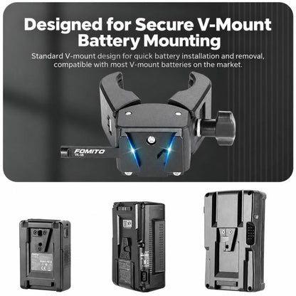 V-Mount Battery Hanging Plate With Crab Clamp Tripod Fixed Battery Bracket, VK-08