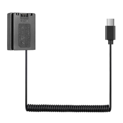 FOMITO For Sony A7M3 / A7S3 Type-C To FZ100 Battery Converter, 50cm Line, Spring Line 120cm, 300cm Line