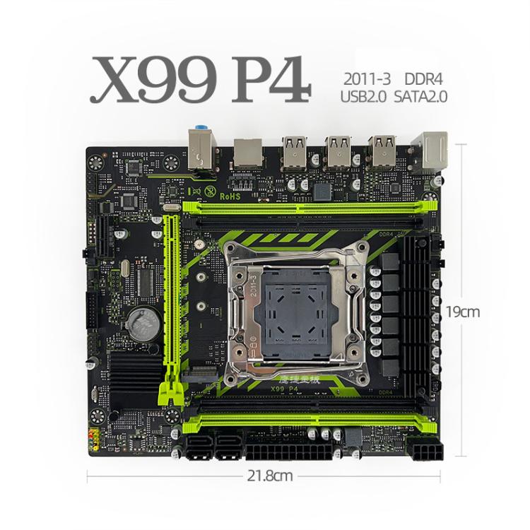 Yingjie X99-P4 M-ATX LGA 2011-3 DDR4 Computer Motherboard For Intel Xeon E5 2678 2680 V3 V4, X99-P4