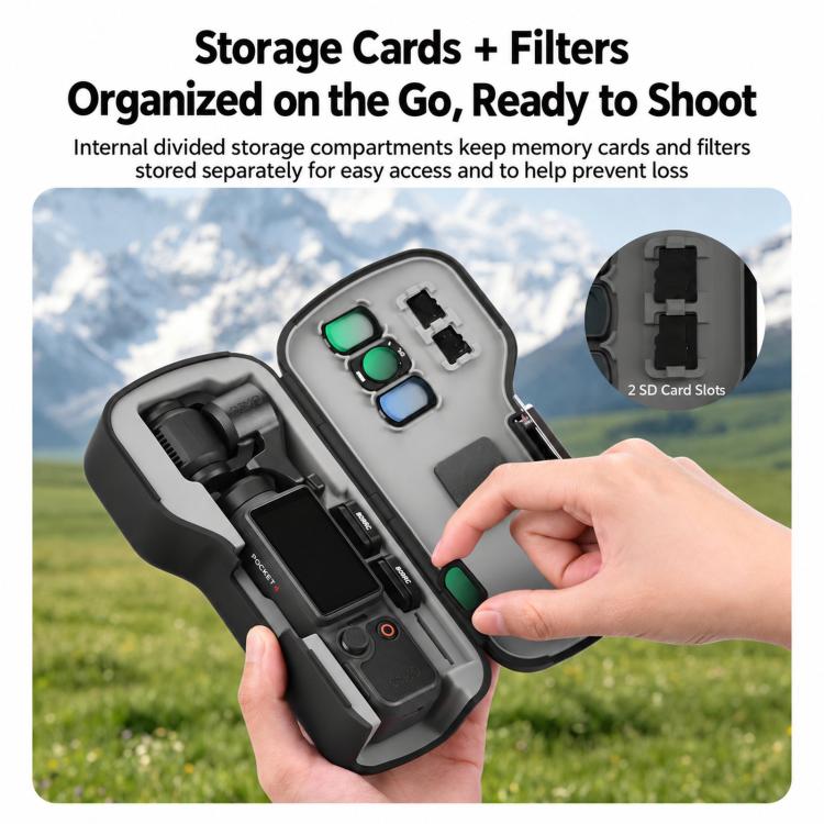 For DJI Osmo Pocket 4 / 3 BRDRC Lens Screen Drop-resistant Storage Protective Case