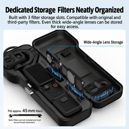 For DJI Osmo Pocket 4P BRDRC Screen Lens Protective Case Filter Storage Box