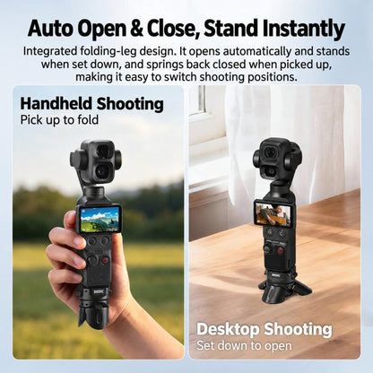 For DJI Osmo Pocket 4P / 4 / 3 BRDRC Foldable Magnetic Quick-Release Charging Tripod