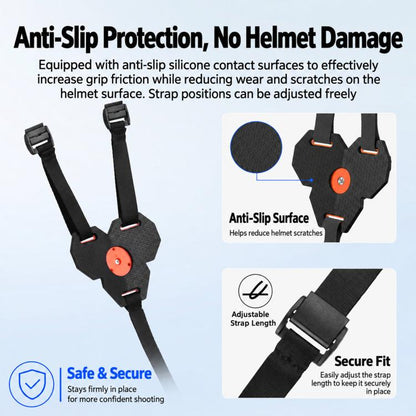 BRDRC Motorcycle Quick-Release Helmet Chin Mount For Insta360 Ace Pro 2 / X6 / X5 / X4 Air