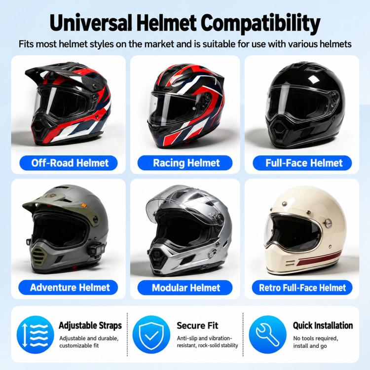 BRDRC Motorcycle Quick-Release Helmet Chin Mount For Insta360 Ace Pro 2 / X6 / X5 / X4 Air