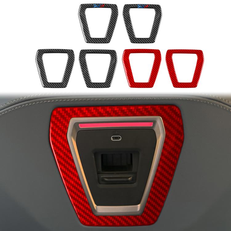 For BMW 5 Series i5 G60 / G68 2023-2026 Rear USB Charging Panel Outer Frame Sticker