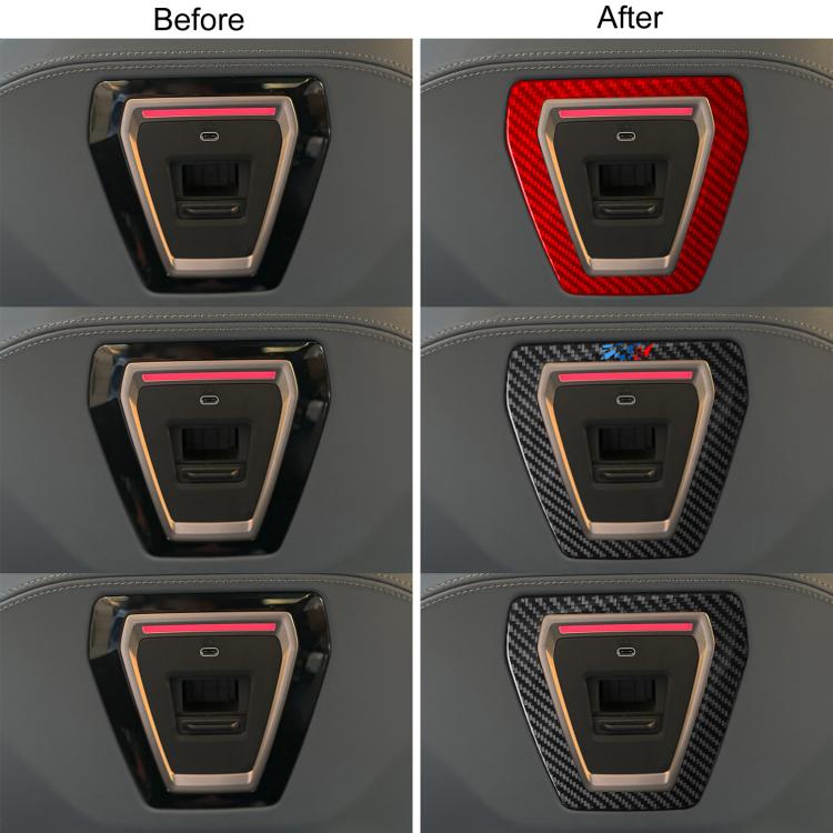 For BMW 5 Series i5 G60 / G68 2023-2026 Rear USB Charging Panel Outer Frame Sticker