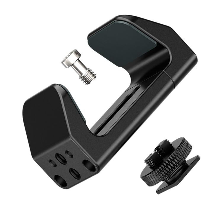 Poyinco Universal Camera Cage/Phone Clamp With Detachable Cold Shoe And 1/4" Dual-Thread Mount