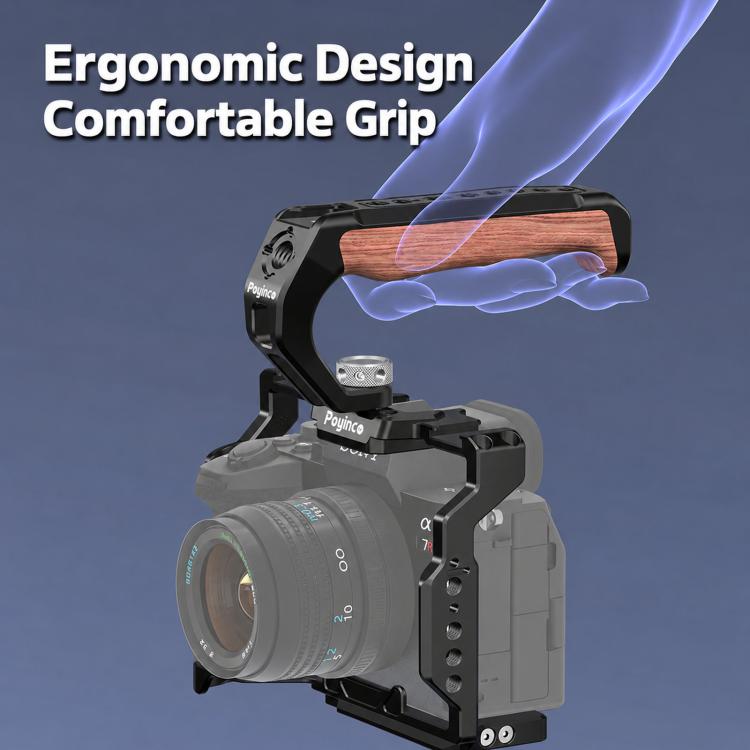 Poyinco ARRI-Style Locating Top Handle 1/4" Mount For SmallRig / Tilta Camera Cages