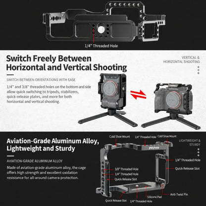 Poyinco Protective Camera Cage / Expansion Frame For Canon EOS 5D Mark II / EOS 5D Mark III / EOS 5D Mark IV / EOS 6D Mark II