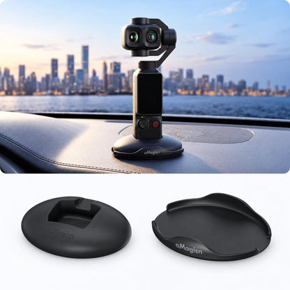 For DJI Osmo Pocket 4P/4/3 aMagisn Car Silicone Stand Base Anti-Slip Dashboard Mount Holder, BD27 Black, BD27 Pink, BD27 Purple