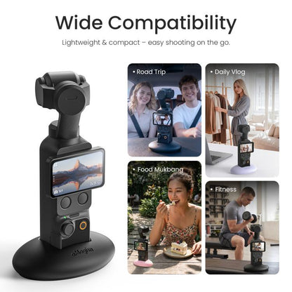 For DJI Osmo Pocket 4P/4/3 aMagisn Car Silicone Stand Base Anti-Slip Dashboard Mount Holder, BD27 Black, BD27 Pink, BD27 Purple