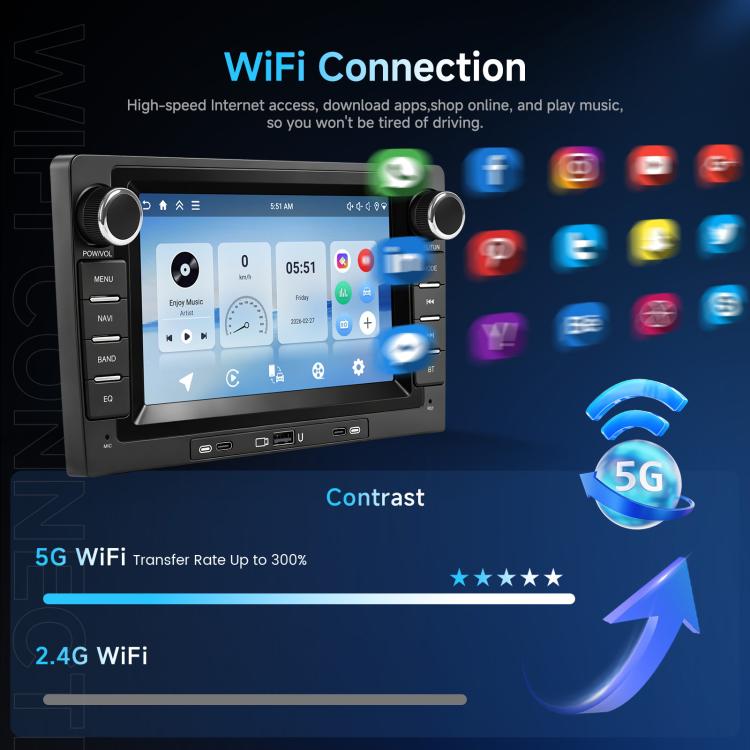 9-Inch CarPlay Compatible In-Car Center Console With 7-Inch Screen Bluetooth Navigation Rearview Camera Player, Standard, Standard+AHD Camera+Mic