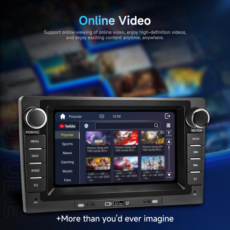 9-Inch CarPlay Compatible In-Car Center Console With 7-Inch Screen Bluetooth Navigation Rearview Camera Player, Standard, Standard+AHD Camera+Mic