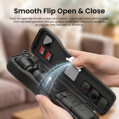 For DJI Osmo Pocket 4/3 aMagisn Extended Hard Carrying Case All-in-One Protective Storage Box, Extended Yellow, Extended Pink
