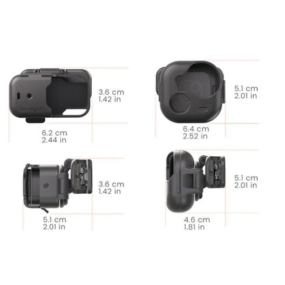aMagisn Multi-function Alligator Clip Mount 360-degree Rotating Backpack Strap Hat Visor Clamp Case, For Insta360 GO Ultra, For DJI Osmo Nano