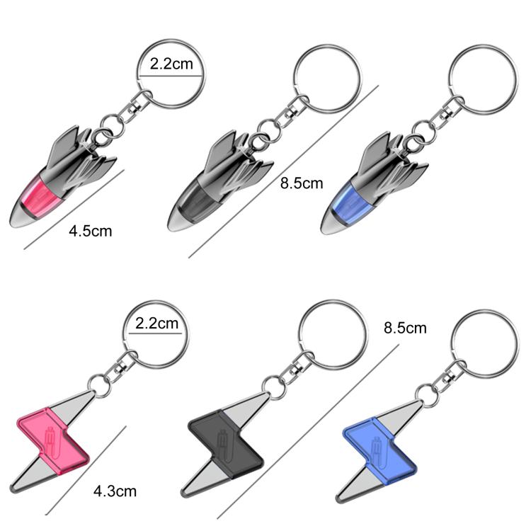 Car Static Eliminator Body Static Discharge Keychain, Rocket Pink, Rocket Gray, Rocket Blue, Lightning Pink, Lightning Gray, Lightning Blue