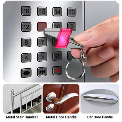 Car Static Eliminator Body Static Discharge Keychain, Rocket Pink, Rocket Gray, Rocket Blue, Lightning Pink, Lightning Gray, Lightning Blue