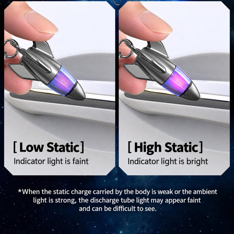 Car Static Eliminator Body Static Discharge Keychain, Rocket Pink, Rocket Gray, Rocket Blue, Lightning Pink, Lightning Gray, Lightning Blue