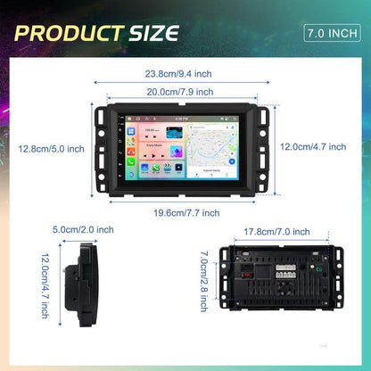 7 Inch Wireless Carplay Android Car Stereo Navigation Radio Receiver, For Chevrolet Silverado / GMC Savana / Buick Enclave, 4 Core 2GB+64GB, 4 Core 4GB+64GB, 4 Core 2GB+128GB, 8 Core 6GB+128GB