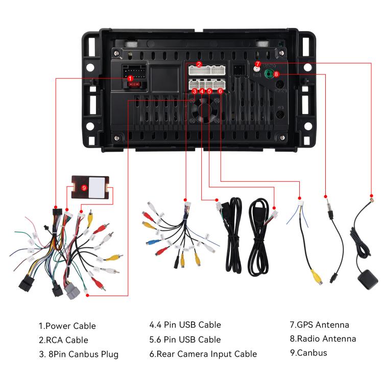 7 Inch Wireless Carplay Android Car Stereo Navigation Radio Receiver, For Chevrolet Silverado / GMC Savana / Buick Enclave, 4 Core 2GB+64GB, 4 Core 4GB+64GB, 4 Core 2GB+128GB, 8 Core 6GB+128GB